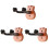 3Pcs Erhu Ukulele Guitar Wall Mount Rack Light Brown Durable Storage 2