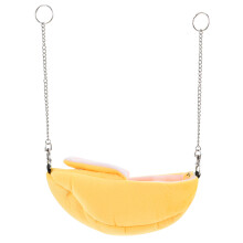 2Pcs Small Yellow Hamster House Cotton Bed Cozy Hanging Nest for Pets