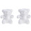 2pcs White Polystyrene Bear Shape For Crafts Diy Valentines Day Gift 2