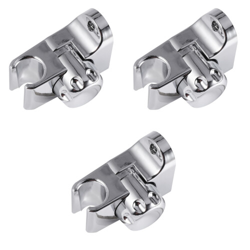 3Pcs Adjustable Silver Shower Head Holder Suction Mount for Bathroom 2