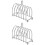 2Pcs Reusable Stainless Steel Toast Rack Silver Bread Storage Holder 7
