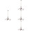 4pcs Model Chandelier Lamp Post Abs Branches 6