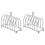 2Pcs Reusable Stainless Steel Toast Rack Silver Bread Storage Holder 4
