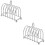 2Pcs Reusable Stainless Steel Toast Rack Silver Bread Storage Holder 8