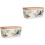 2 Pcs Ceramic Butter Box Container For Fridge Rustic Dish With Lid 3