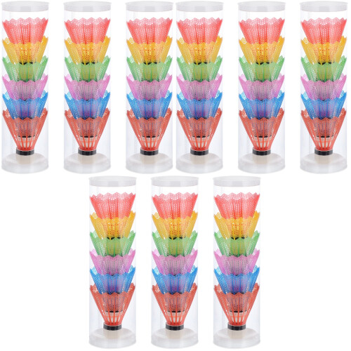 54Pcs Durable Plastic Badminton Shuttlecocks for Training and Home Use 2