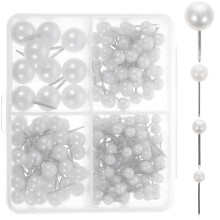 1000Pcs White Multifunctional Straight Pins for DIY and Office Boards