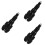3Pcs Black Handlebar End Caps Durable Aluminum Bar Plugs 8