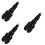 3Pcs Black Handlebar End Caps Durable Aluminum Bar Plugs 9