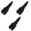 3Pcs Black Handlebar End Caps Durable Aluminum Bar Plugs 5