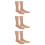 6Pcs Light Brown Plastic Foot Mannequin for Socks Shoe Display Holder 10