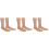 6Pcs Light Brown Plastic Foot Mannequin for Socks Shoe Display Holder 6
