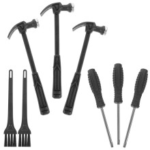9 Sets Kids Plastic Tool Set With Hammer Brush For Digging Play