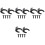 8 Pcs Microphone Hook Combination Wrought Iron Household 3