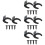 8 Pcs Microphone Hook Combination Wrought Iron Household 6