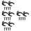 8 Pcs Microphone Hook Combination Wrought Iron Household 7