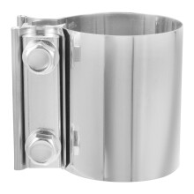 3Pcs Car Repair Stainless Steel Exhaust Clamps 2.5 Inch Silver Band