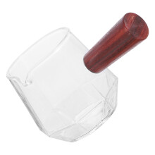 2Pcs Clear Glass Espresso Creamer Pitcher Anti-Scalding Milk Pourer