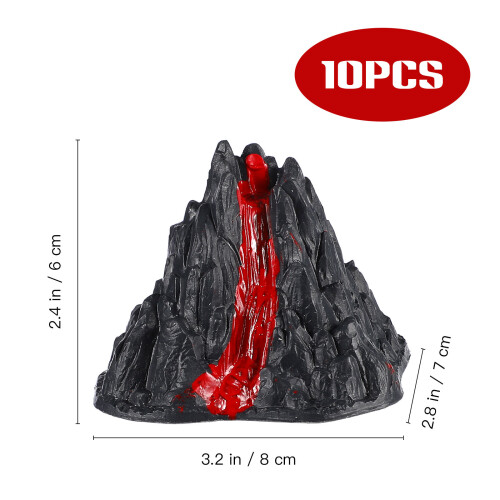 20Pcs Realistic Volcano Toys for Children Plastic Simulation Decor Set 1