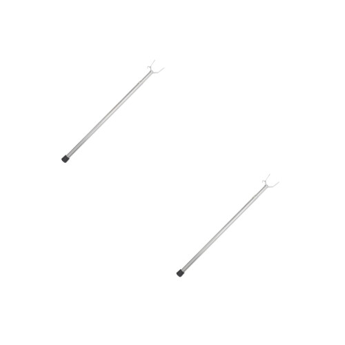 2Pcs Practical Stainless Steel Clothes Reaching Pole for Household Use 1