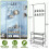 3-in-1 Hall Coat Rack Tree with Metal Fram 2