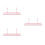 3Pcs Pink Wire Straight Shelf with Basket Rack for Grid Panel Storage 9