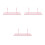 3Pcs Pink Wire Straight Shelf with Basket Rack for Grid Panel Storage 8
