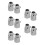 10Pcs Silver Plastic Shower Head Valves for Home Use Control 8