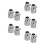 10Pcs Silver Plastic Shower Head Valves for Home Use Control 10