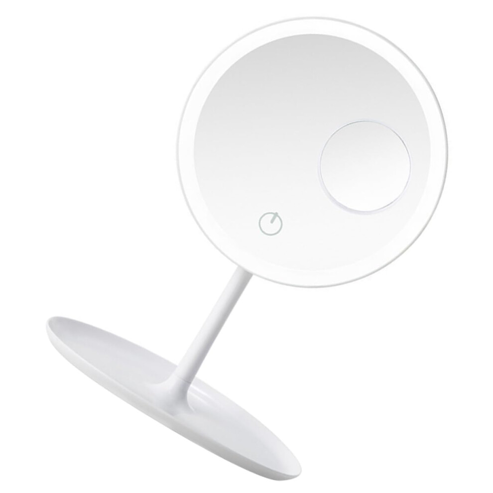 LED Makeup Mirror with Lights, Adjustable Brightness, Natural Daylight, Foldable for Travel