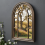 Arched Window Wall Mirror Black-Gold Frame 70x50Cm 2