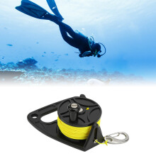 Bobine de plongée 46m Butée pour pouce,13x14x5.3,Jaune/Noir