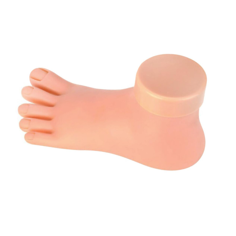 Realistic Mannequin Foot for Nail Art Training with Flexible Durable Construction and Pedicure Display