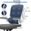 (Grey and White)Swivel Computer Chair with Rocking Function 2