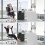 (Grey and White)Swivel Computer Chair with Rocking Function 5