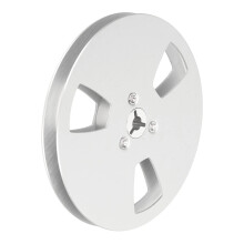 1/4 Inch 5 Inch Aluminum Alloy Reel to Reel Take Up Reel with Small Hub Adapter for Secure Tape Alignment and Smooth Winding