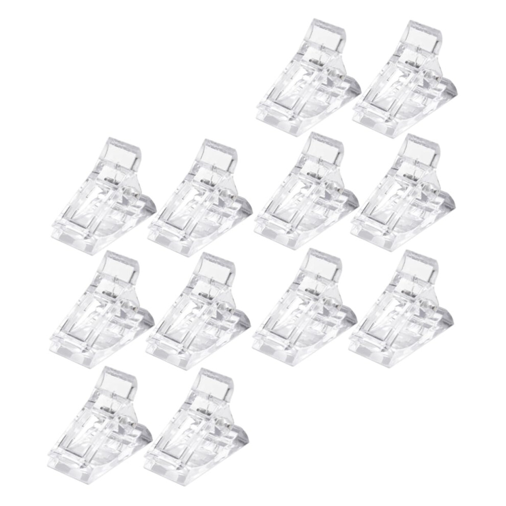 12pcs Nail Tip Clips for Secure Nail Extensions Ergonomic FingerFit Design Manicure Art Tools