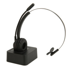 Bluetooth Headset with Noise Reduction Mic, Single Ear Wireless Headset for Office and Laptop