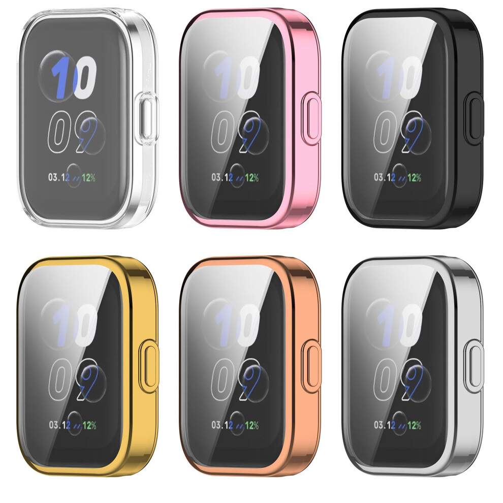 Unity Case With Tempered Glass Screen Protector, UltraâThin Tpu Cover 6ÂPack For Amazfit Bip 5 A2324 9044945212280