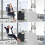 (Blue and White)Swivel Computer Chair with Rocking Function 2