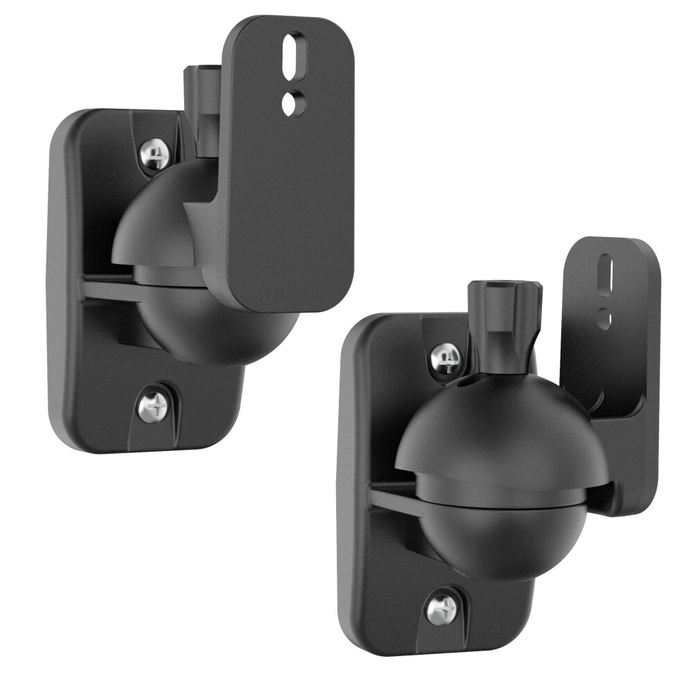 Speaker Wall Mounts 2 Pack Adjustable Tilt And Swivel Surround Sound Brackets For Home Theater Black 9099447340030