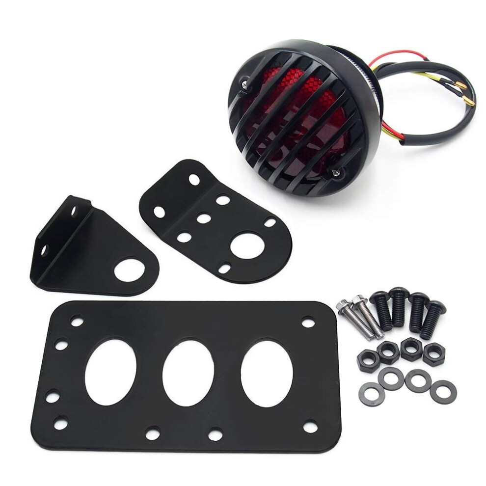 Motorcycle Tail With Side Mount License Plate Bracket, Horizontal Or Vertical For Bobber Chopper Light 9070919784279