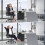 (Grey and Black)Swivel Computer Chair with Rocking Function 2