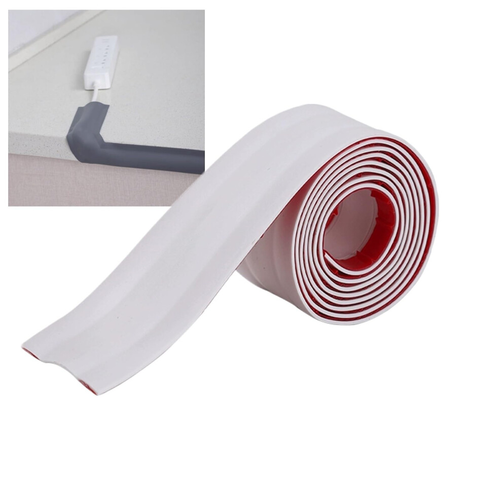 Cable Management Raceway Cord Cover, Selfadhesive Pvc Wire Concealer For Wall And Floor, White 200X5.5cm 9099447340795