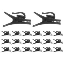 50pcs Headphone Cable Clips for 1.8mm Cables, Tangle and Secure Clothing Attachment, Black