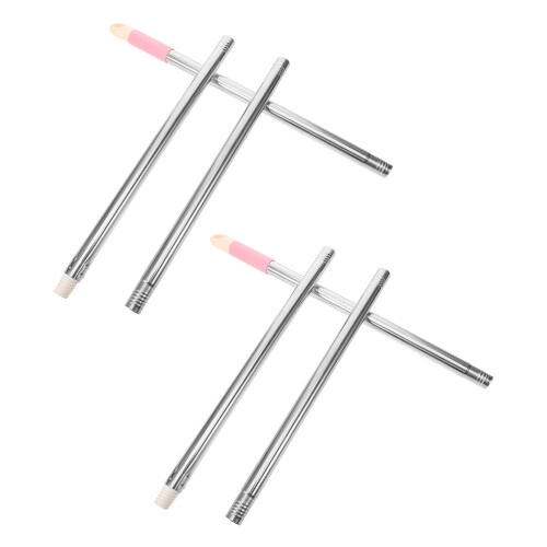 6Sets Mop Ersatzgriff 3-Teilig Silber Für Haushalt
