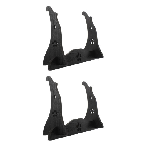 2Pièces Présentoir Bois Flûte Épées Rangement Décor Maison 2