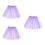 3Pièces Jupe Tutu Tulle Éclatant Design Élégant Violet 5