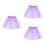 3Pièces Jupe Tutu Tulle Éclatant Design Élégant Violet 2
