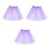 3Pièces Jupe Tutu Tulle Éclatant Design Élégant Violet 6